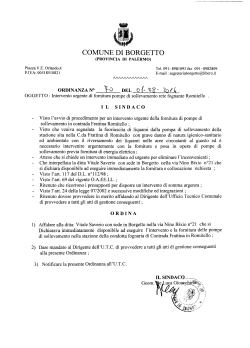 O.S. 69 Intervento urgente di rimozione materiale di risulta 01/08/2014