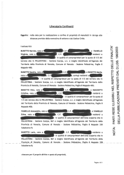 Liberatoria Confinanti - Comune di Venezia