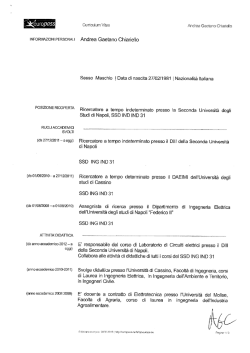 CV - Università degli Studi di Napoli Federico II
