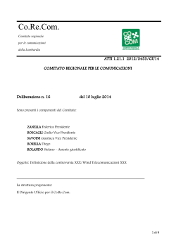 Delibera n. 16.2014 - CORECOM Lombardia