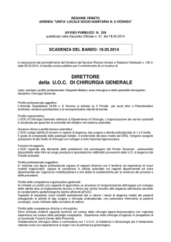DIRETTORE della U.O.C. DI CHIRURGIA