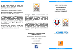 U.O.C DI UROLOGIA ASSOCIAZIONE “FAMIGLIE E