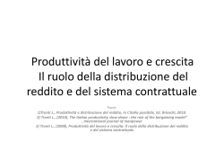 il ruolo della distribuzione del reddito