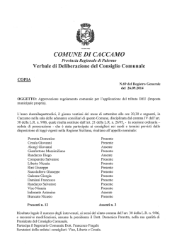 COMUNE DI CA CCAMO