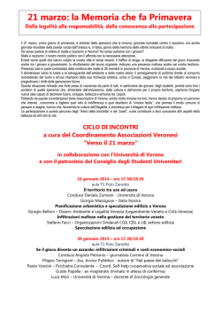 Programma generale di tutti gli incontri