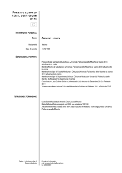 Curriculum Vitae (24 KB) - Universit&agrave; Politecnica delle Marche