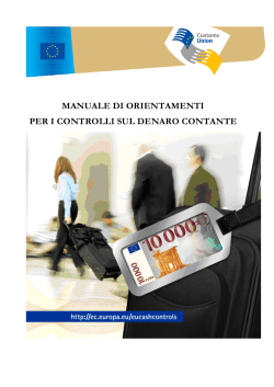 taxud. manuale per i controlli sul denaro contante