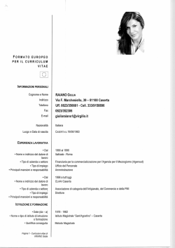RAIANO GIULIA Via F. Marchesiello, 39 — 81100 Caserta Uff. 0823