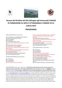Firenze 2014 Programma e moduli