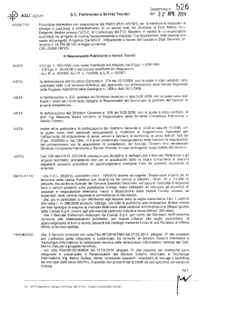 Determina n. 526 del 22/04/2014