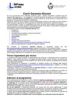dettagli per accedere alla opportunità