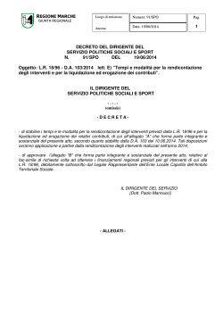 Decreto 91/2014 - ambito sociale territoriale xx
