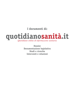 Il testo del decreto. - QuotidianoSanità.it