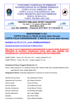 programma - Gruppo Italiano Dressage
