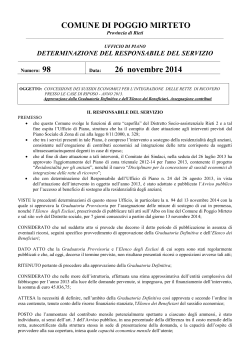 Determinazione n. 98/2014