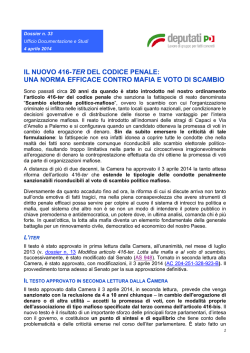 il nuovo 416-ter del codice penale: una norma