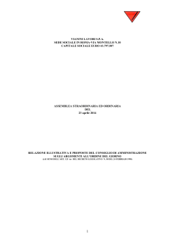 Relazione illustrativa ai sensi art.125 ter del TUF