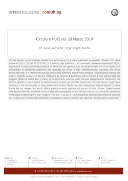 Circolare N.42 del 20 Marzo 2014 - DL salva Roma