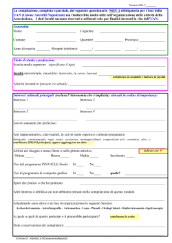 Modulo censimento UAN - Unione Astrofili Napoletani