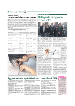 Il Mattino. 30 novembre 2014 - Consiglio Nazionale degli Architetti
