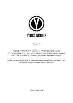 yoox spa documento informativo relativo al piano di compensi