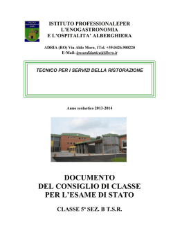 Documento del Consiglio di Classe 5B TSR