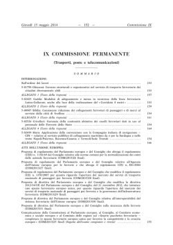 IX Trasporti, poste e telecomunicazioni