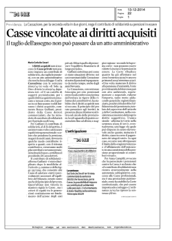 Casse vincolate ai acquisiti