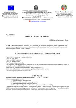 Proposta piano di lavoro