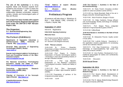 Data: 17-18 Settembre 2014