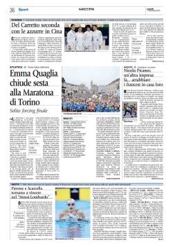 Emma Quaglia chiude sesta alla Maratona di Torino