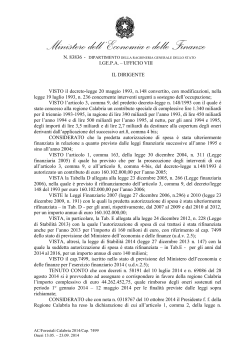 Decreto n.0083836 del 28 ottobre 2014