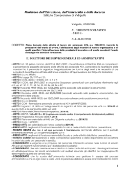 Piano Annuale delle attività di lavoro del Personale ATA a.s. 2014