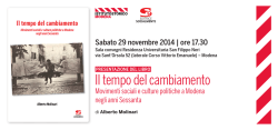 Il tempo del cambiamento &ndash; invito