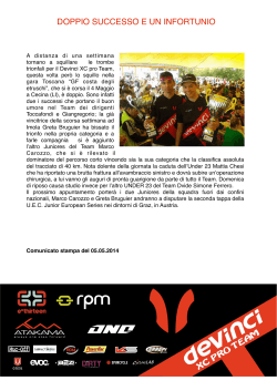 newsletter 05.05.2014 - devinci xc pro team