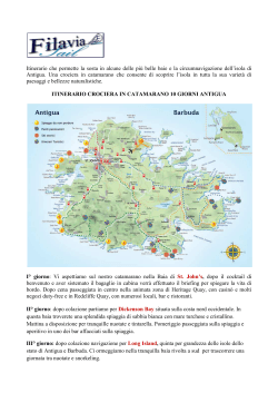 itinerario crociera in catamarano ad Antigua 10 giorni