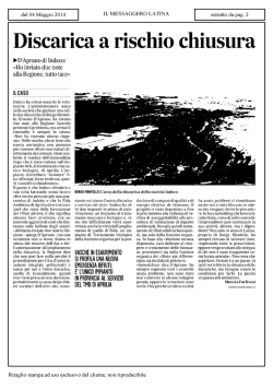 Discarica a rischio chiusura