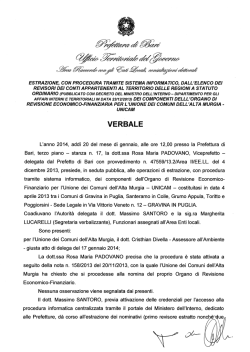 ORDINARIO (PUBBLICA TO CON DECRETO DEL MINIS TRO DELL