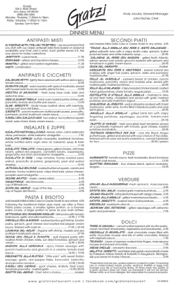 DINNER MENU