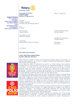 Luglio - Agosto 2014 - Rotary Club Dalmine Centenario