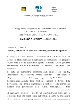 Seminario di Verona, 24 novembre 2014.