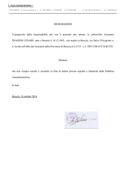 Dichiarazione incarichi TRAININI