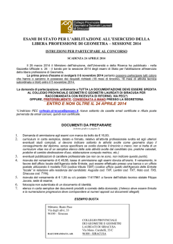 istruzioni per la partecipazione - Collegio Provinciale Geometri e