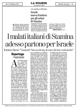 I malati italiani di Stamina adesso partono per