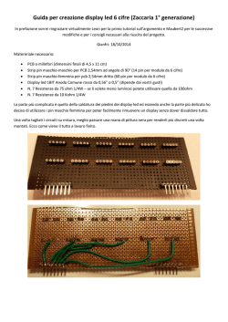 Guida per creazione display led 6 cifre (Zaccaria 1&deg; generazione)