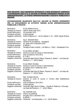 Incarichi conferiti e autorizzati ai dipendenti
