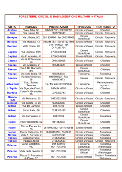 foresterie, circoli e basi logistiche militari in italia