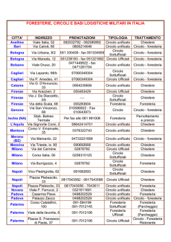 foresterie, circoli e basi logistiche militari in italia