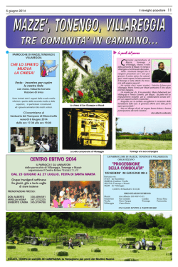 Il Risveglio - 05 Giugno 2014 - Parrocchie di Mazz&egrave;, Tonengo e