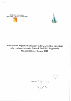 Accordo tra Regione Siciliana e A.N.C.I. Sicilia in ordine alla
